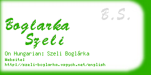 boglarka szeli business card