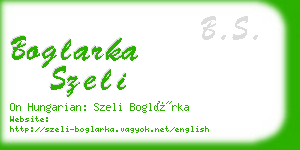 boglarka szeli business card